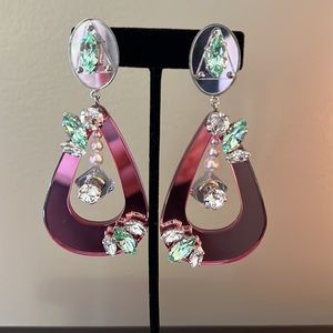 Miu Miu Mirror Crystal Earrings